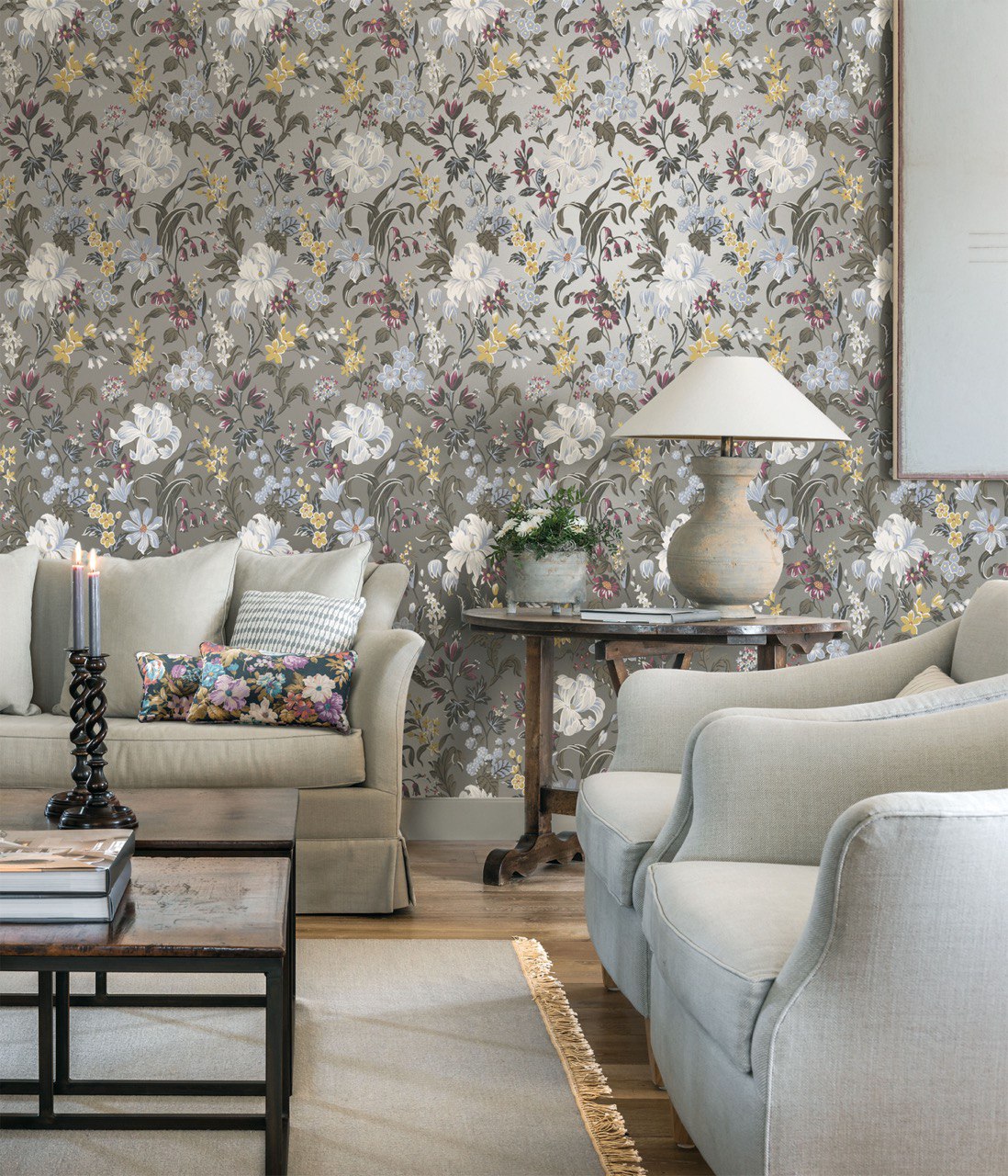 Обои Loymina Equator Flower Bed QTR4 008 10,05×1 фото в интерьере